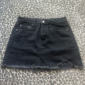 American Eagle black denim skirt